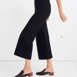 Madewell Pants Emmet Wide Leg Crop Black 24